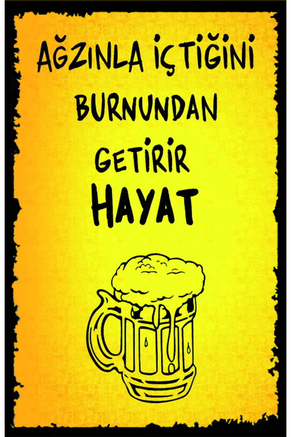 Bira  Tasarımlı Ahşap Poster