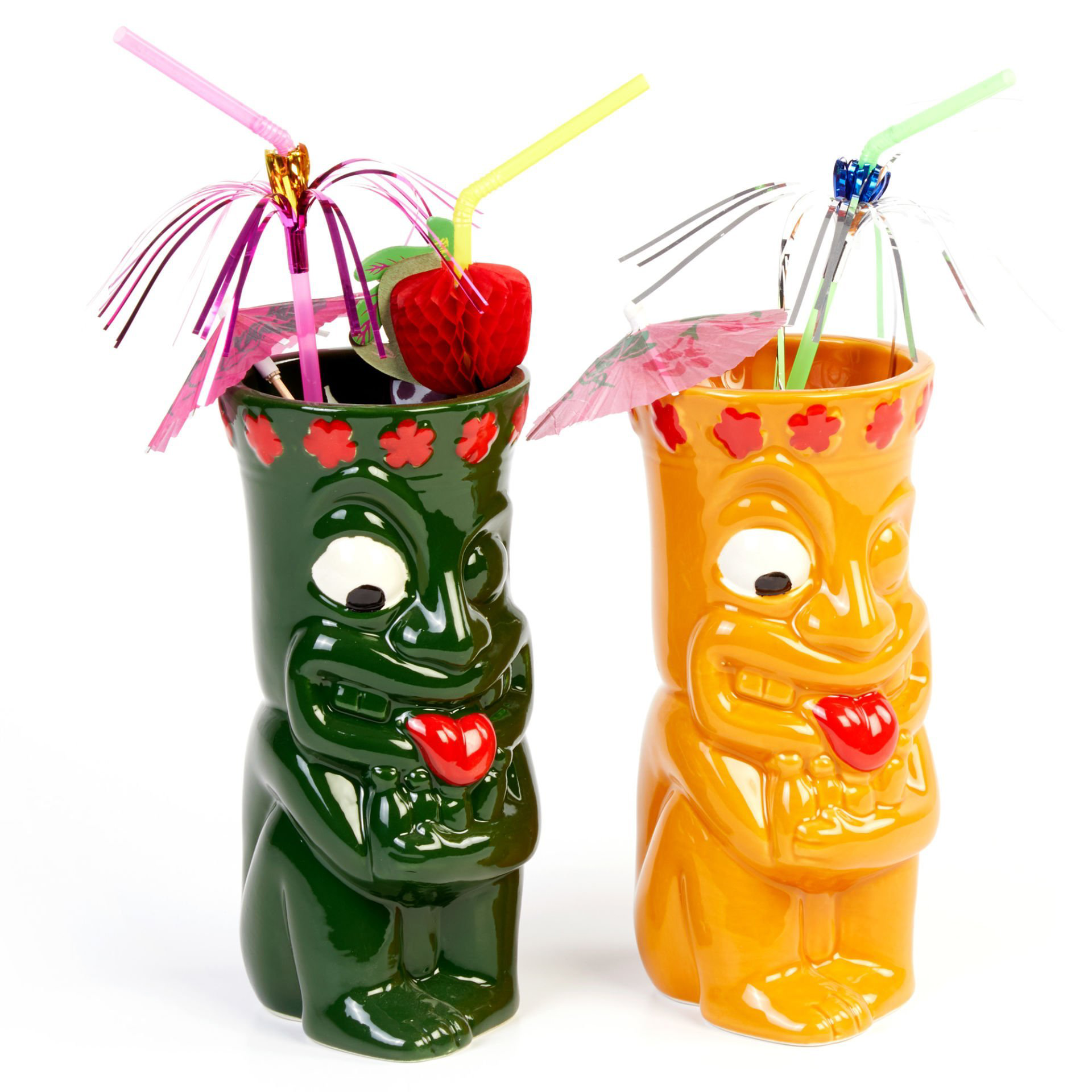 Biradlı Groovy Seramik Tiki Kokteyl Bardak Biradlı Groovy Seramik Tiki Kokteyl Bardak