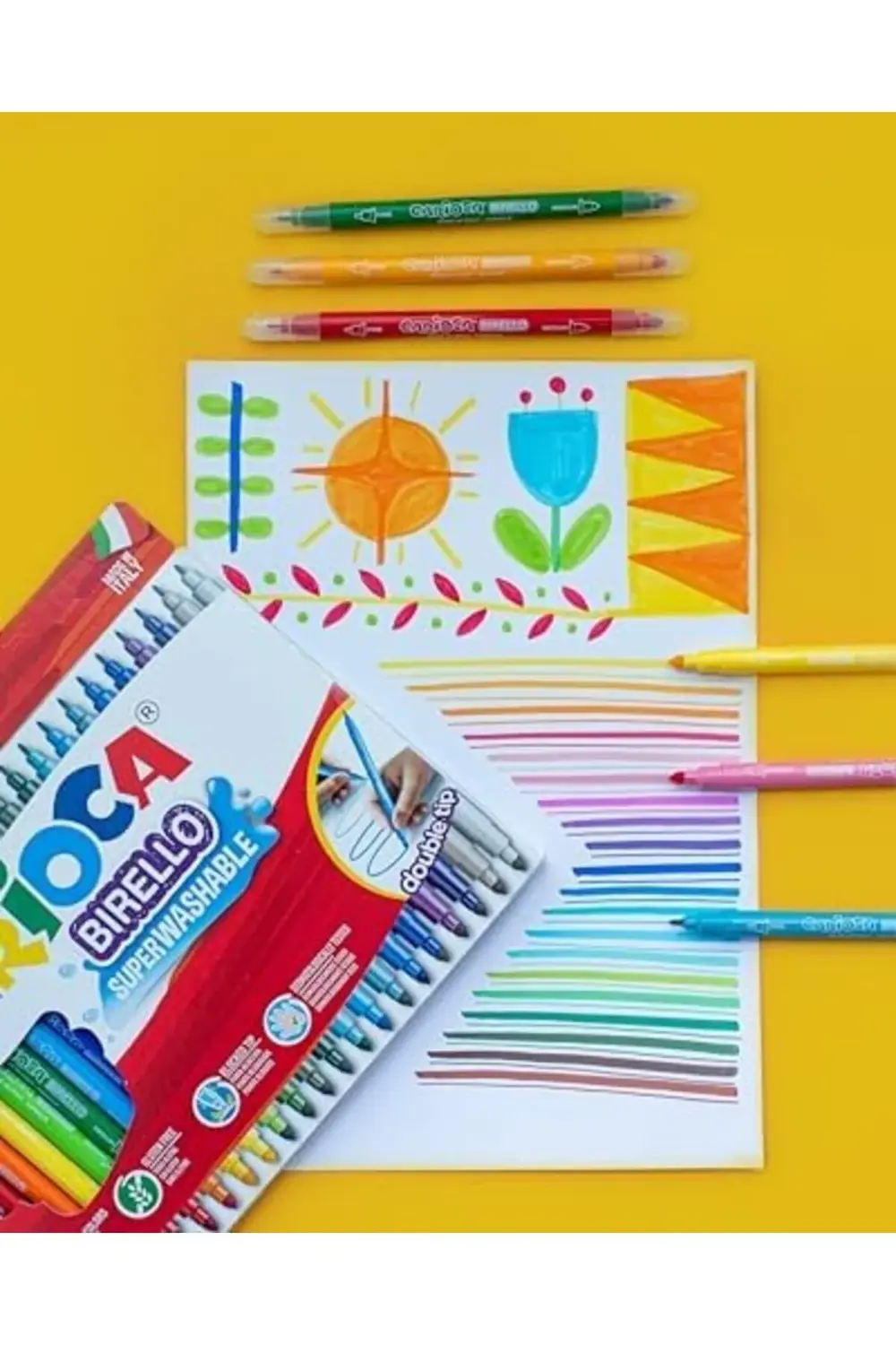 Birello Süper Yıkanabilir Çift Tarafli Keçeli Boya Kalemi 30'Lu 9