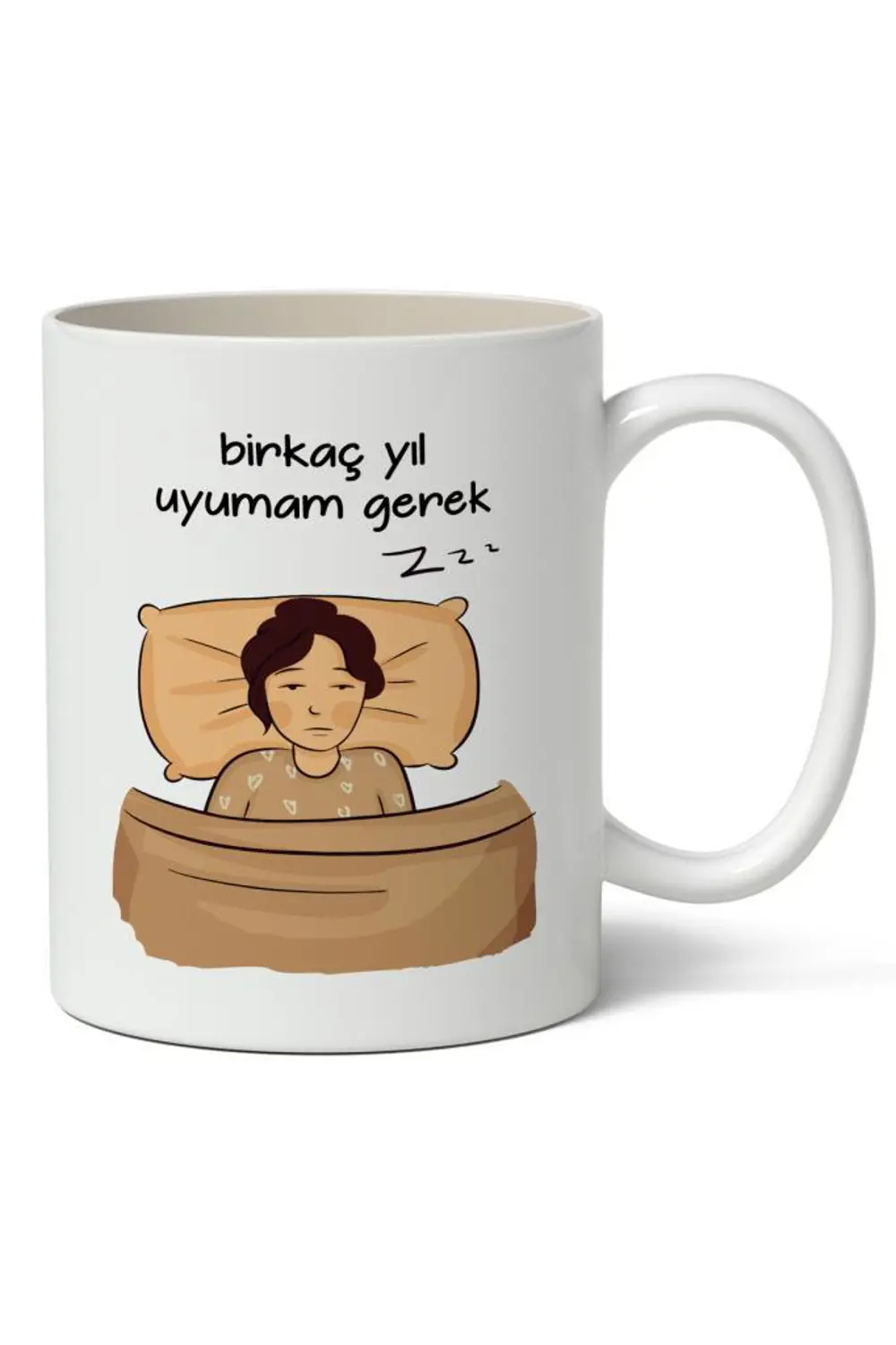 Birkaç Yıl Uyumam Gerek Baskılı Kupa Bardak Baskılı Kahve Kupa Ba