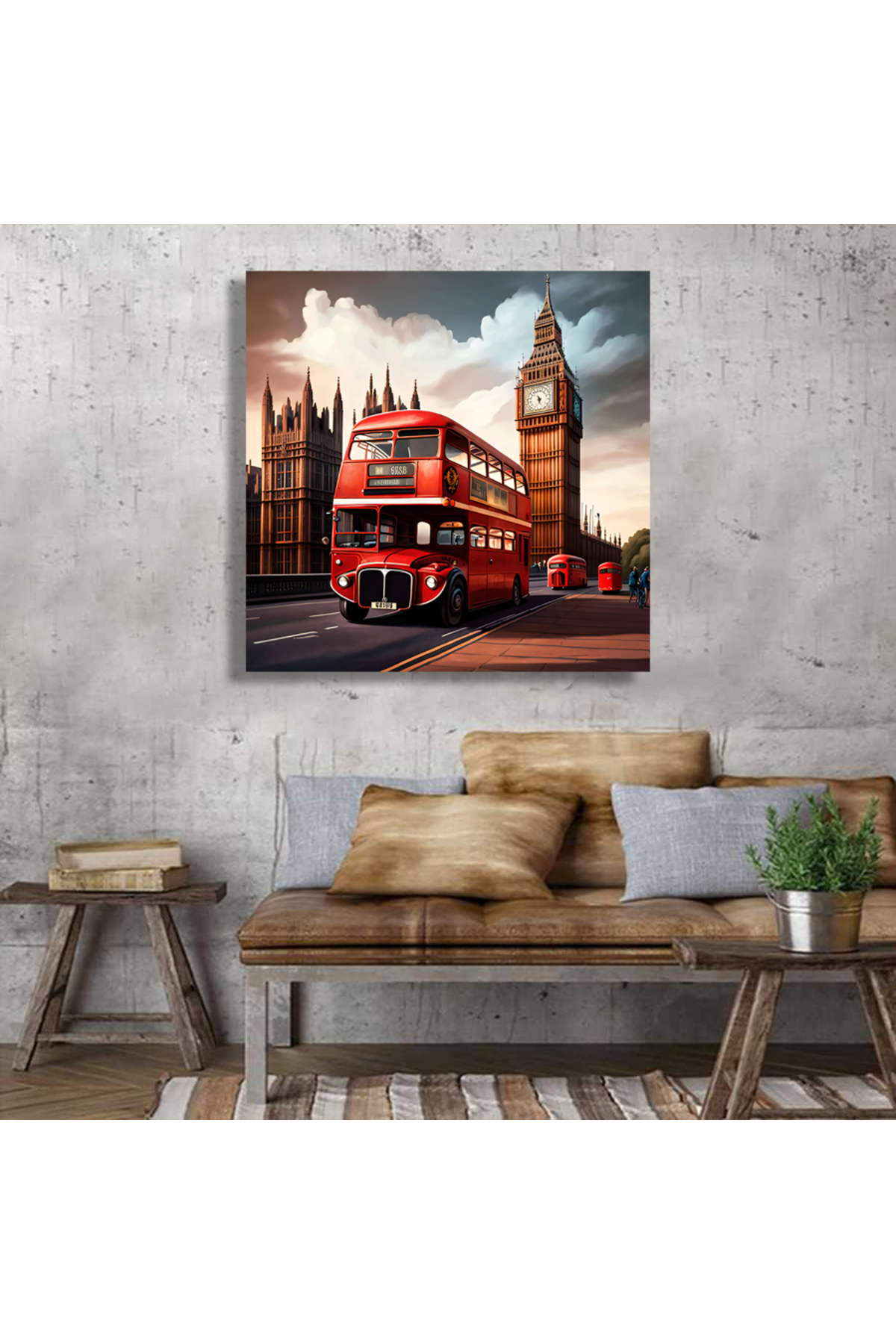 Korkmazkanvas Birleşik Krallik İngiltere'deki Westminster Köprüsü Ve Kirmizi Ot