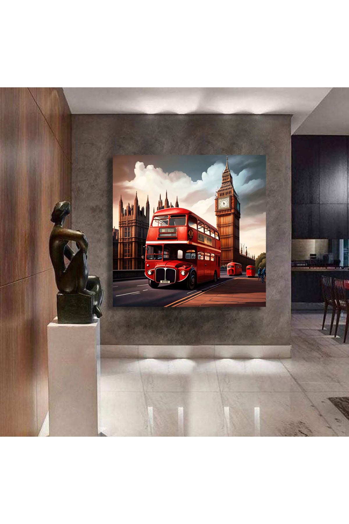 Korkmazkanvas Birleşik Krallik İngiltere'deki Westminster Köprüsü Ve Kirmizi Ot