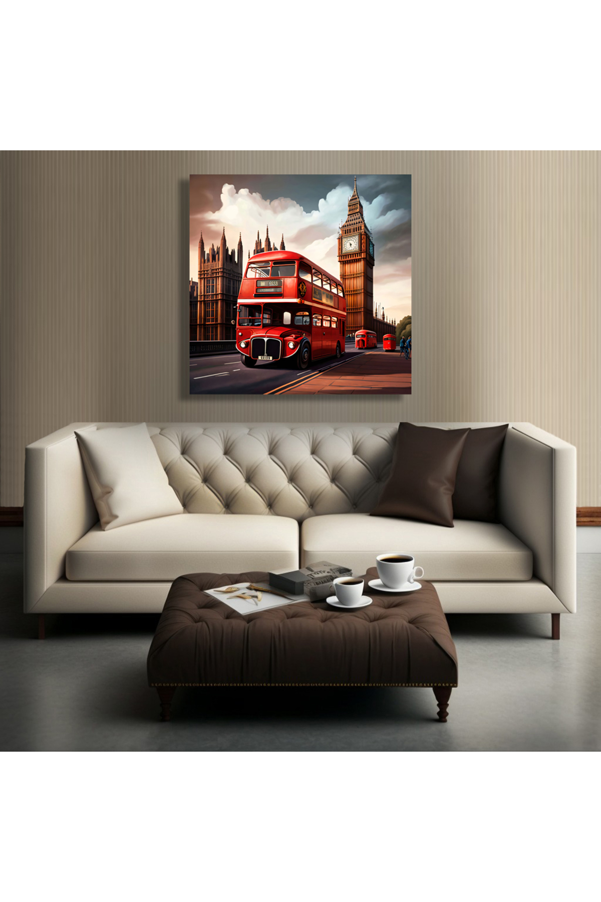 Korkmazkanvas Birleşik Krallik İngiltere'deki Westminster Köprüsü Ve Kirmizi Ot