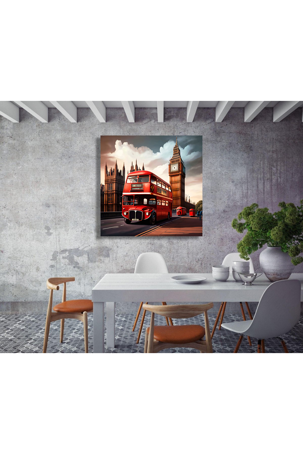 Korkmazkanvas Birleşik Krallik İngiltere'deki Westminster Köprüsü Ve Kirmizi Ot