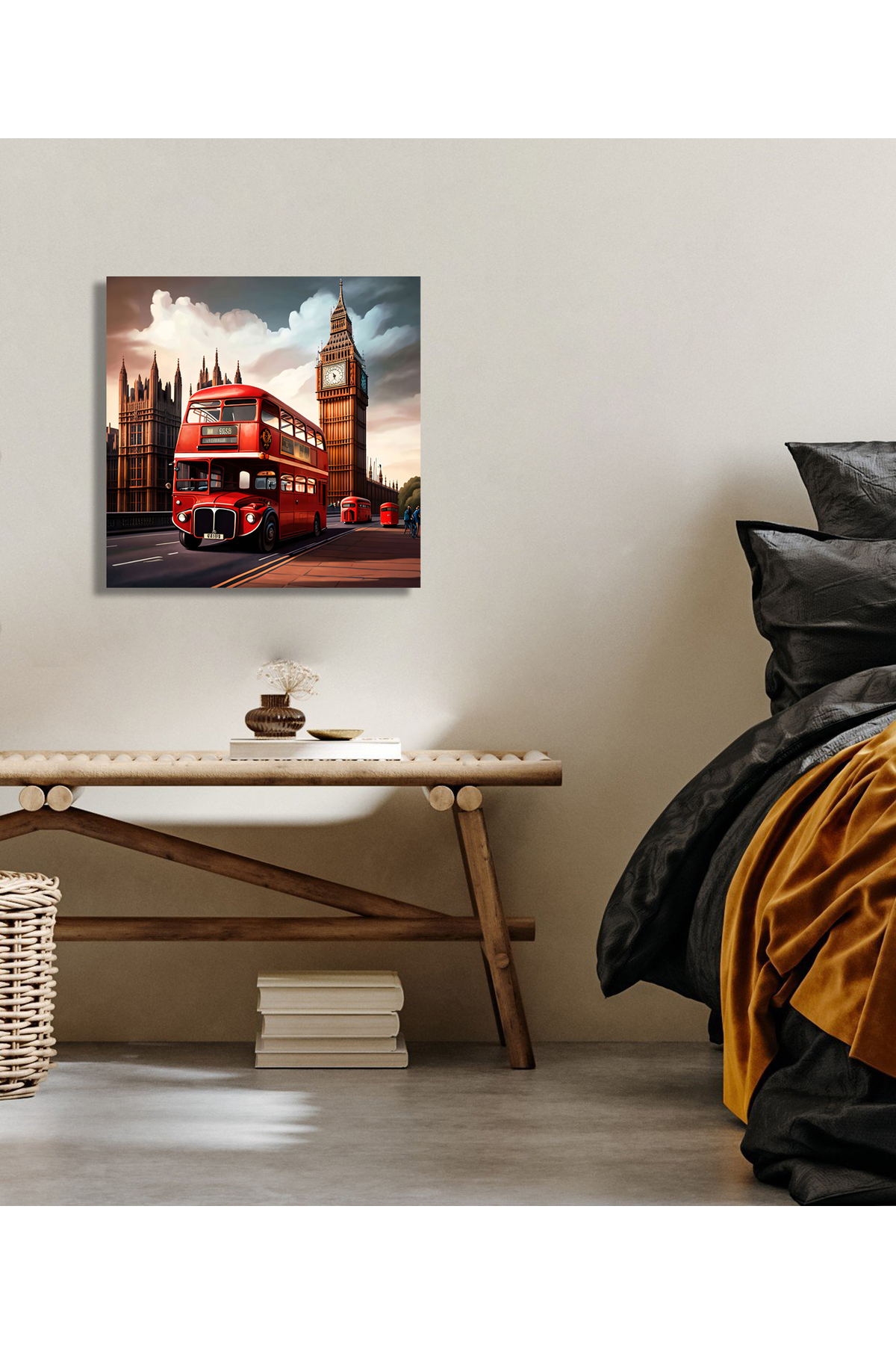 Korkmazkanvas Birleşik Krallik İngiltere'deki Westminster Köprüsü Ve Kirmizi Ot