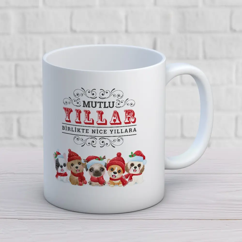 Birlikte Nice Yıllara Yazılı Yılbaşına Özel Hediyelik Kupa Bardak Birlikte Nice Yıllara Yazılı Yılbaşına Özel Hediyelik Kupa Bardak
