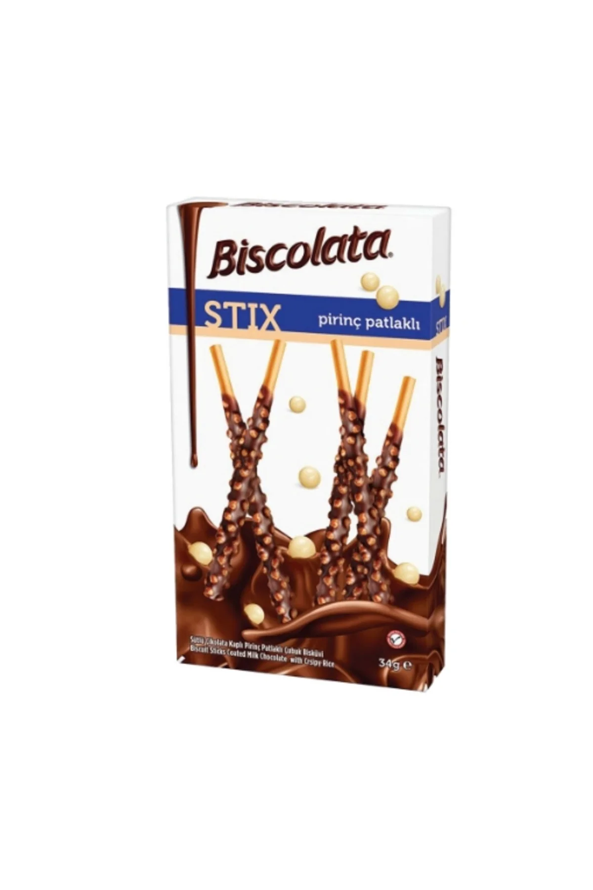 Biscolata Stix Pirinç Patlaklı 34 Gr. (12'Lİ)