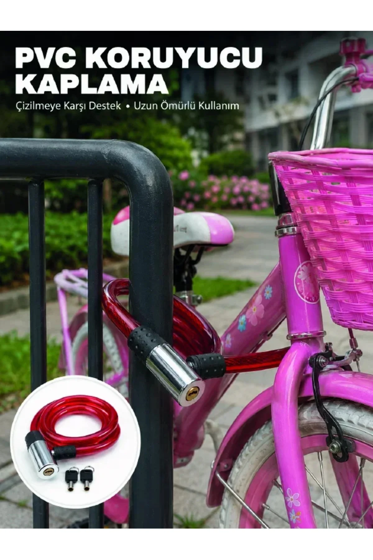 Bisiklet, Elektrikli Scooter ve Çocuk Bisikletleri İçin Güvenlik Kilidi Bisiklet, Elektrikli Scooter ve Çocuk Bisikletleri İçin Güvenlik Kilidi