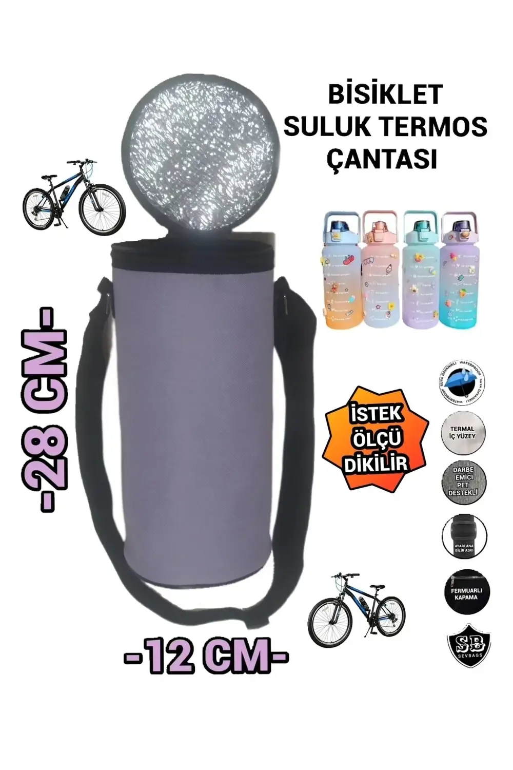 BİSİKLET MOTOSİKLET SULUK TERMOS ÇANTA
