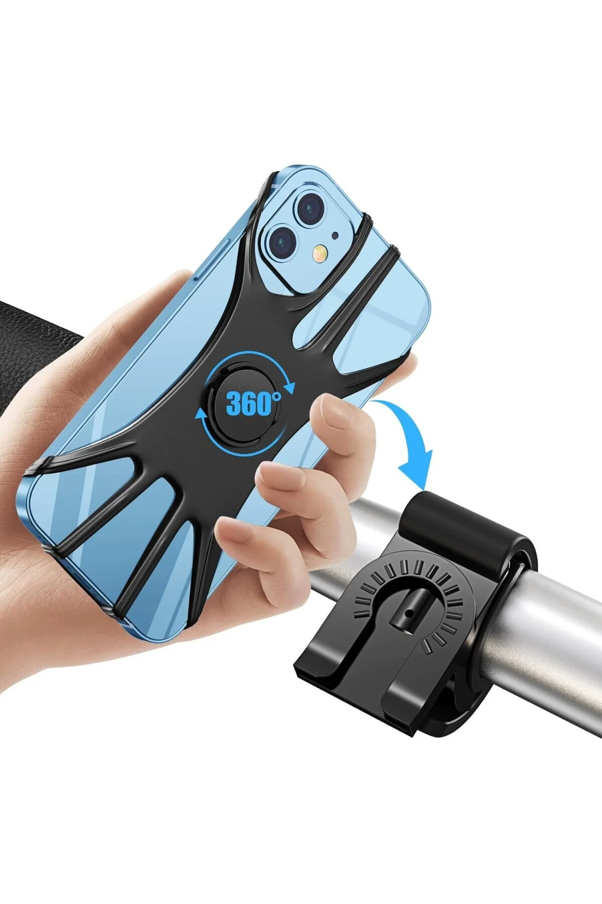 Bisiklet Telefon Montajı, [360°Dönme Darbelere Dayanıklı] Bisikle