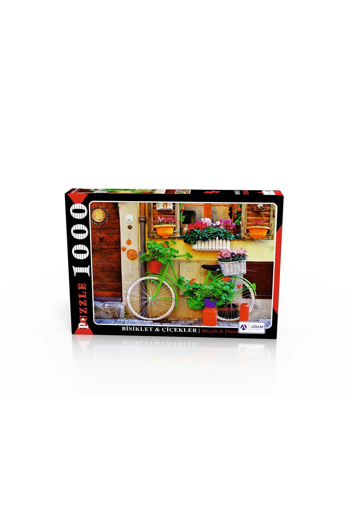 Bisiklet Ve Çiçekler 1000 Parça Puzzle