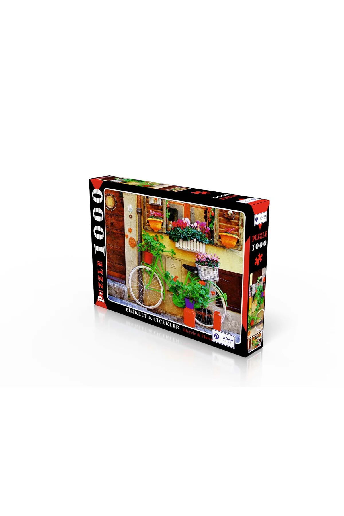 Bisiklet Ve Çiçekler 1000 Parça Puzzle