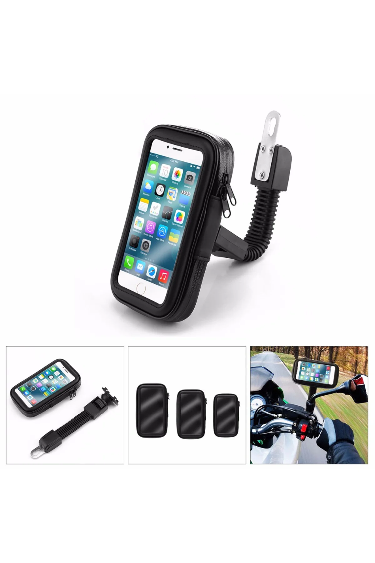 Bisiklet ve Motosiklet Su Geçirmez Telefon Tutucu 6.2"