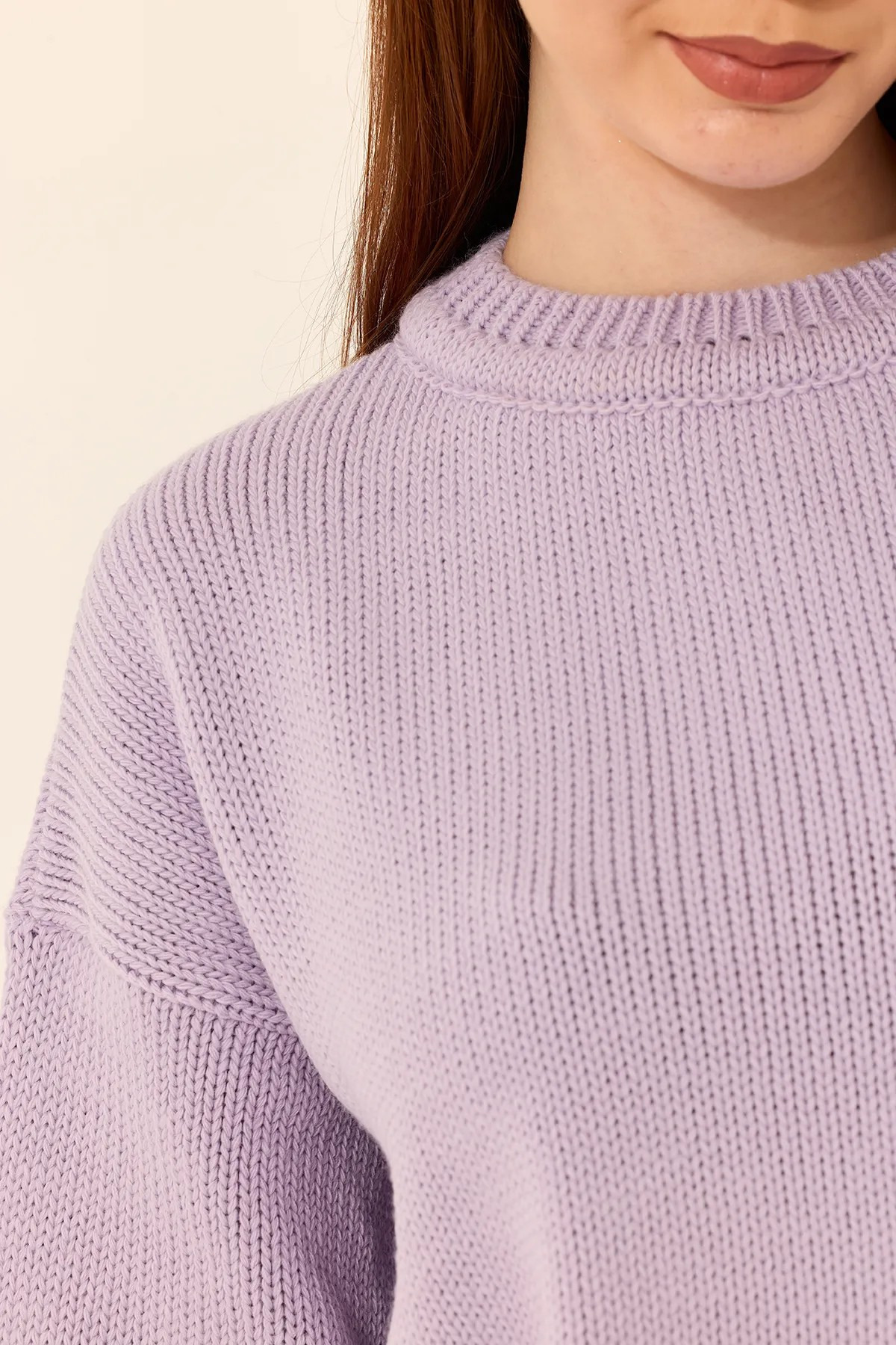 Nzl Tekstil Bisiklet Yaka Kadin Triko Kazak