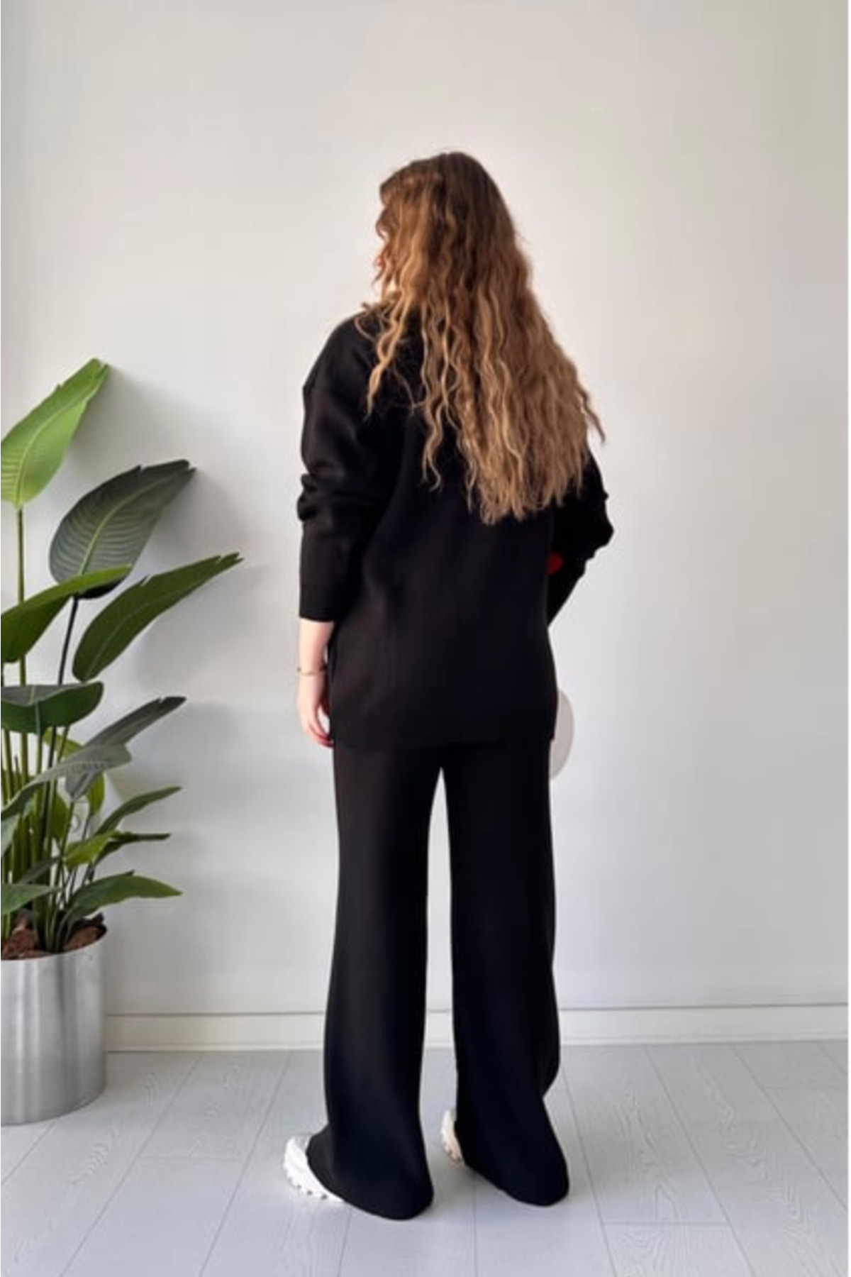 Colina Bisiklet Yaka Kalpli Kazak Pantolon Triko Alt Üst Takım