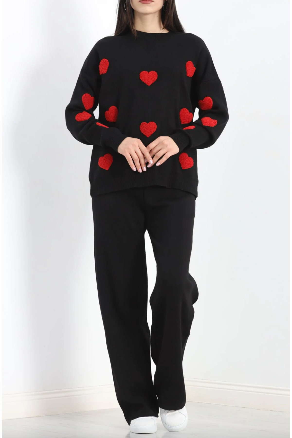 Colina Bisiklet Yaka Kalpli Kazak Pantolon Triko Alt Üst Takım