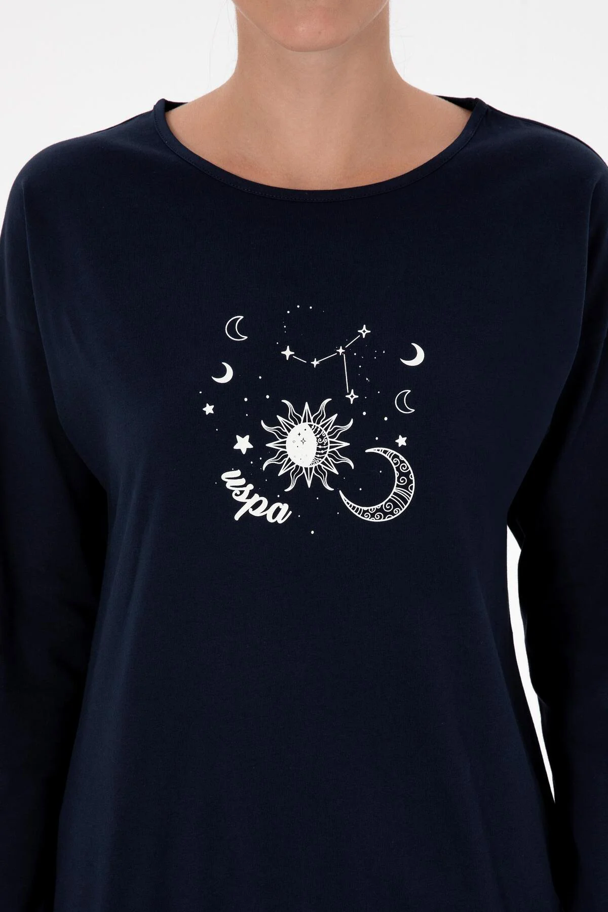 Bisiklet Yaka Uzun Kollu Pijama Takımı RAHAT KESİM S26155