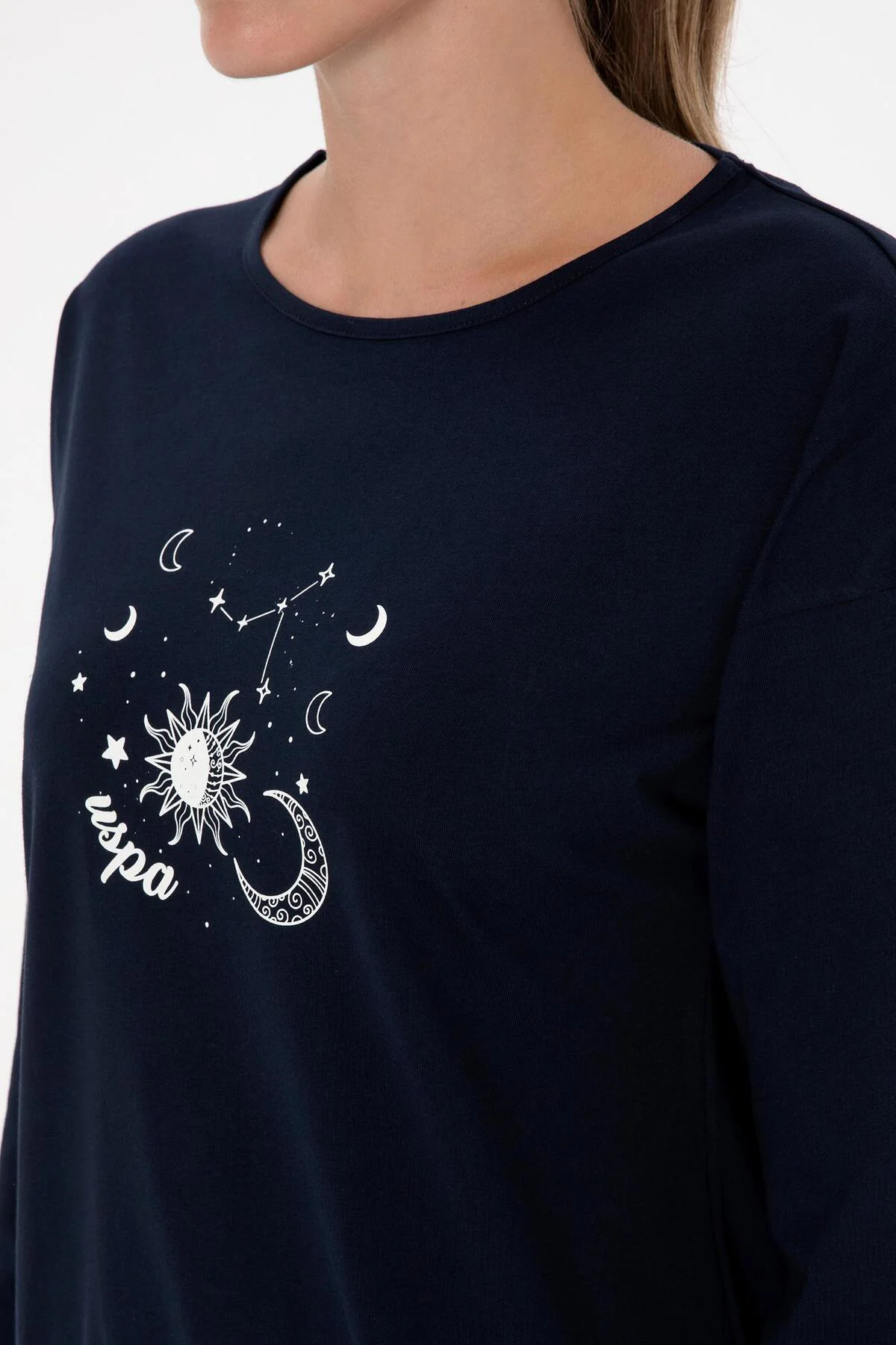 Bisiklet Yaka Uzun Kollu Pijama Takımı RAHAT KESİM S26155