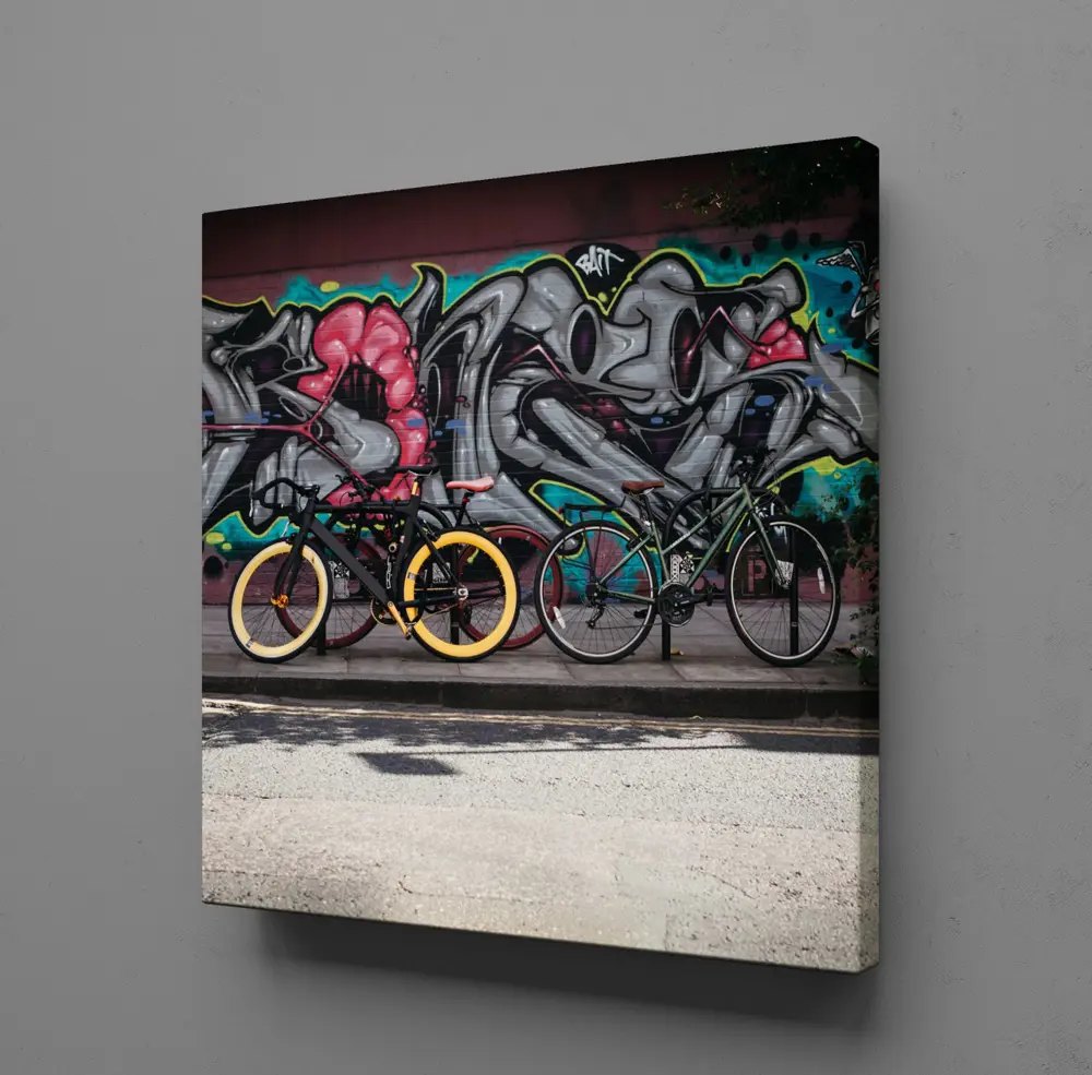 BİSİKLETLER KANVAS TABLO