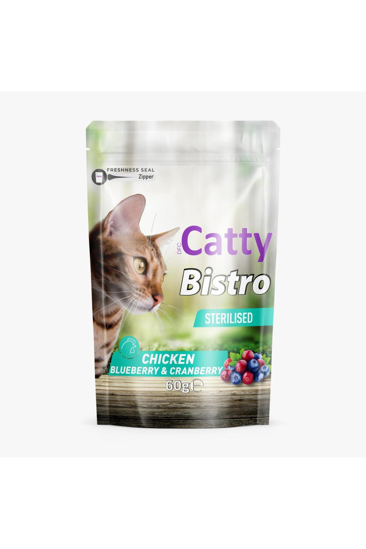 Catty Bistro Kisirlaştirilmiş Tavuklu_Yaban Mersinli_Kizilcikli 60G (St Catty Bistro Kisirlaştirilmiş Tavuklu_Yaban Mersinli_Kizilcikli 60G (St