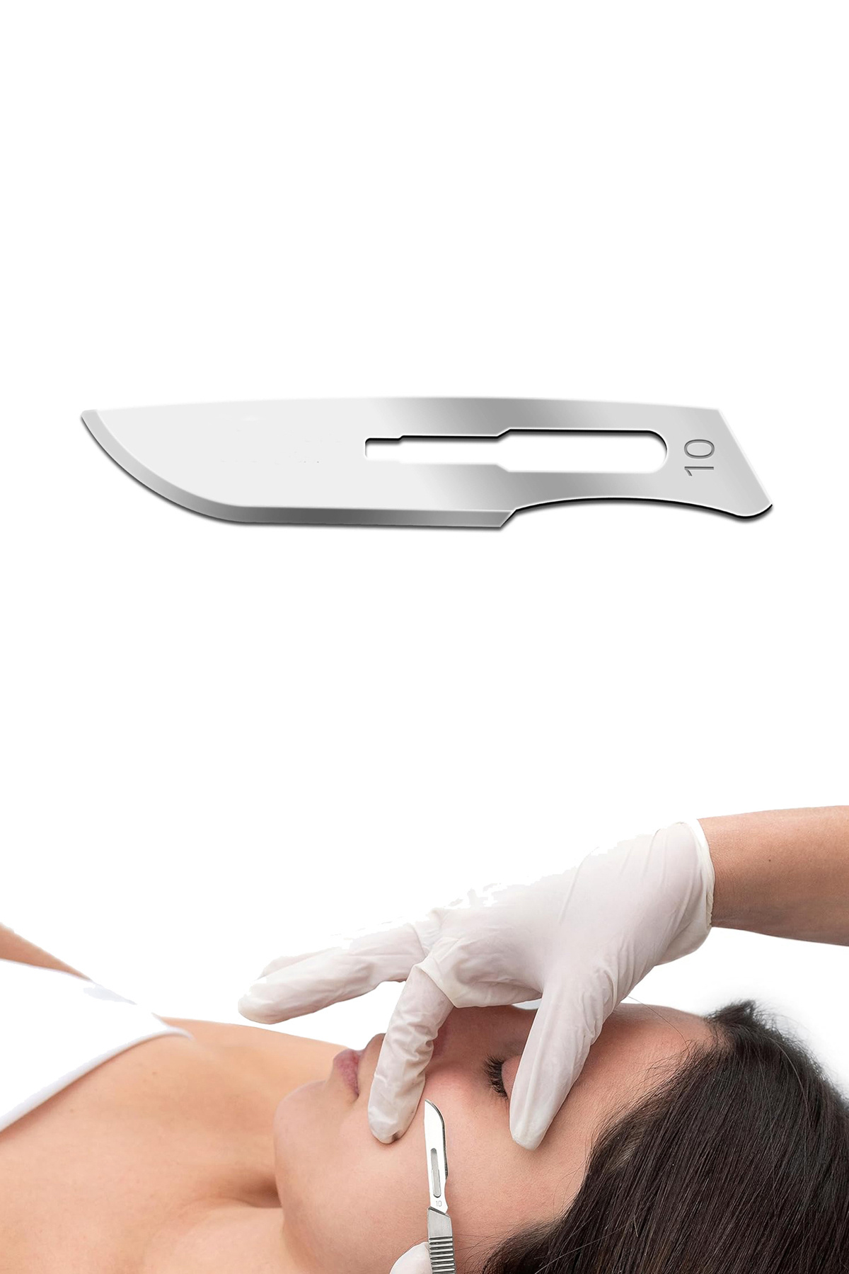 Bistüri Ucu No: 10 / Steril - Paslanmaz - 100 Adet / Paket