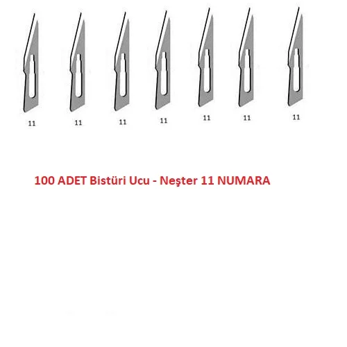 Bistüri Ucu No 11 - Neşter - 100 Adet Bistüri Ucu No 11 - Neşter - 100 Adet