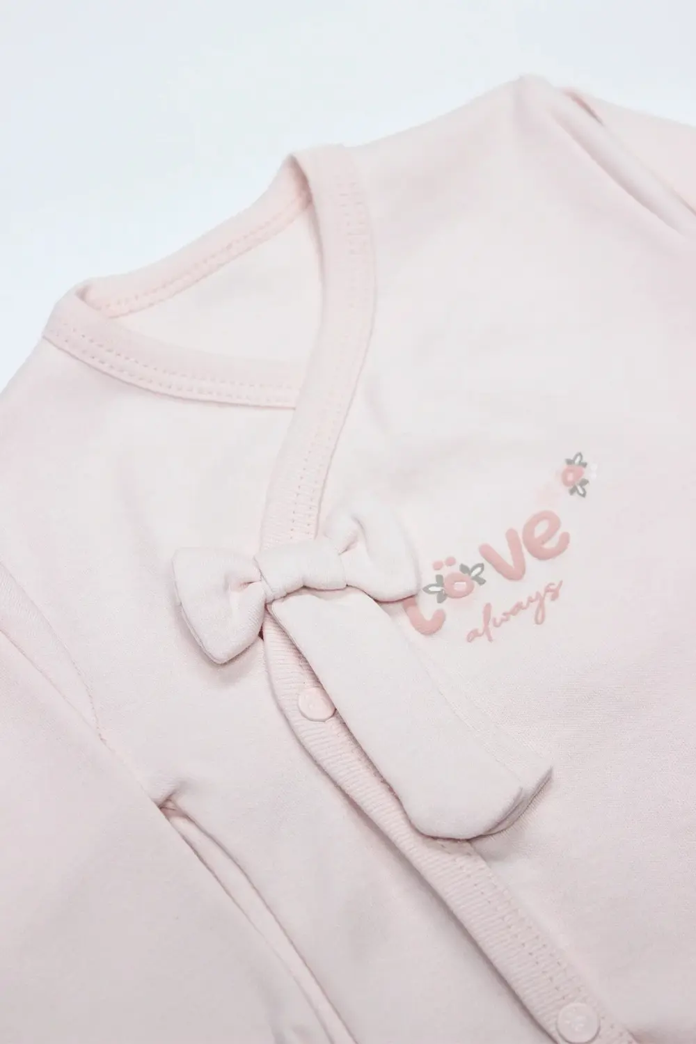 Bistyle 3lü Zıbın Takım Grow İn Love 13102 Pembe Ekru