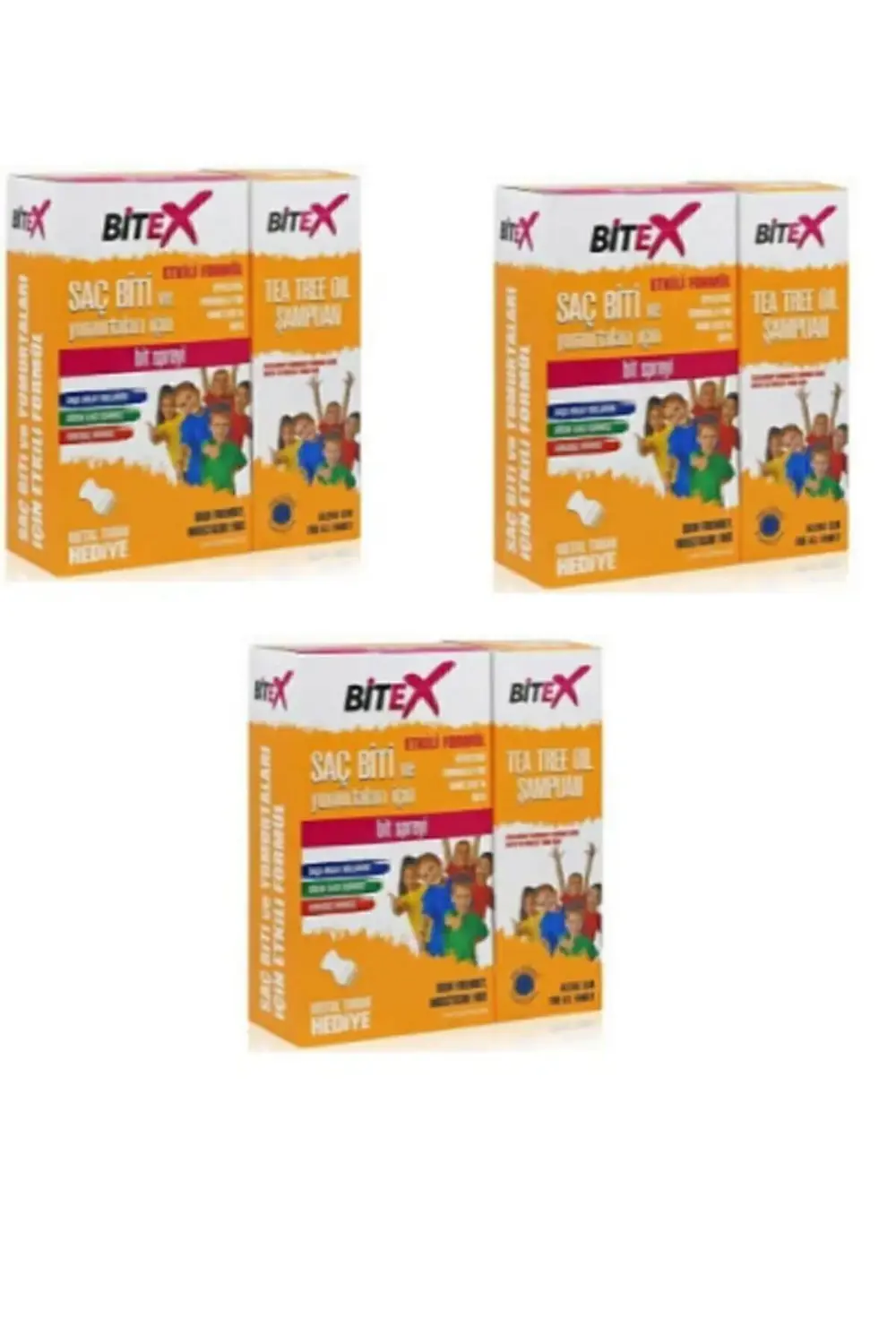 Bit Şampuanı 150 ml Bit Spreyi 100 ml Metal Tarak 3lü