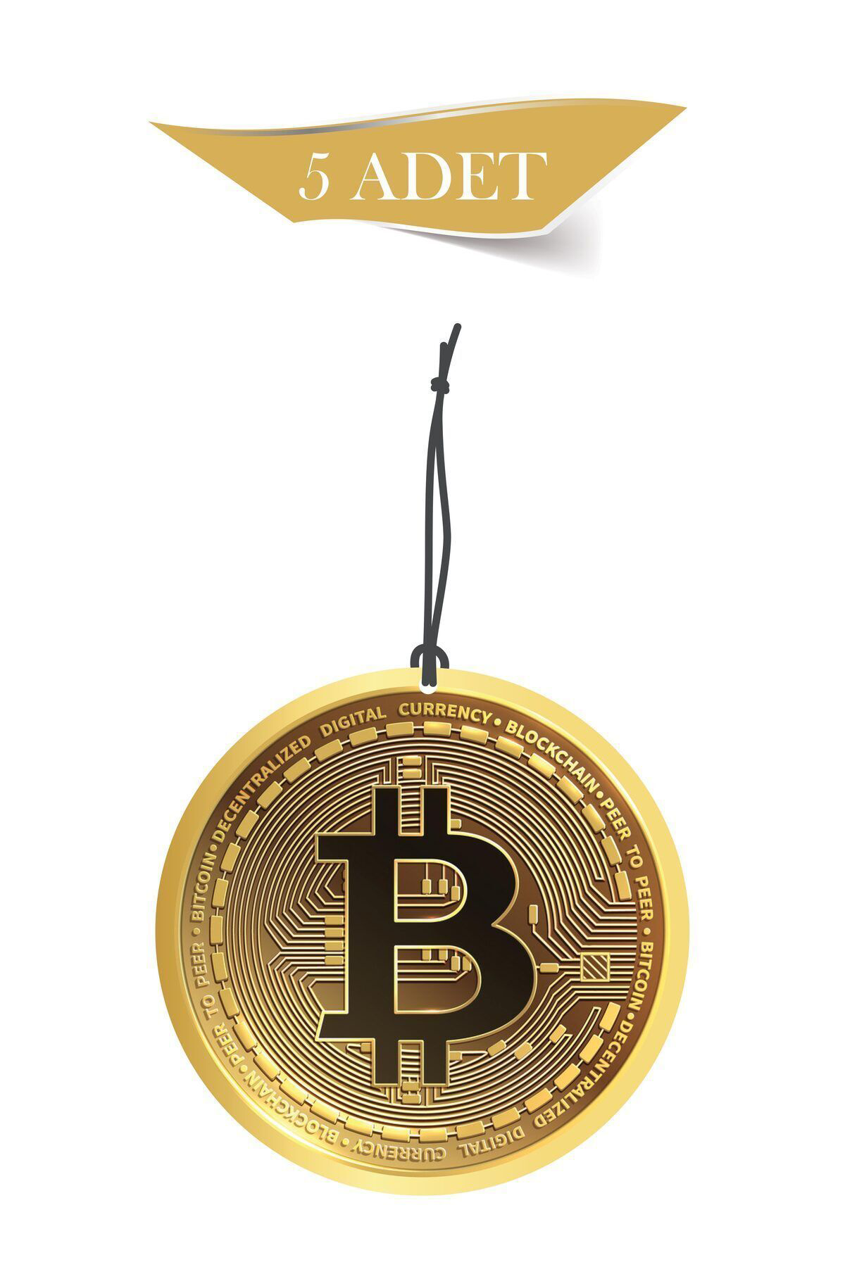 Bymeyla Bitcoin 5'Li Dekoratif Oto Kokusu Ve Oto Aksesuarı