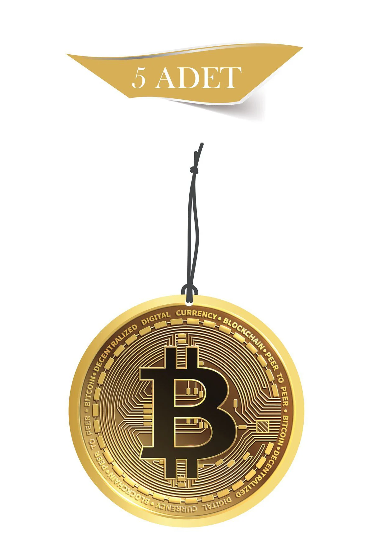 Bitcoin 5'li Dekoratif Oto Kokusu ve Oto Aksesuarı