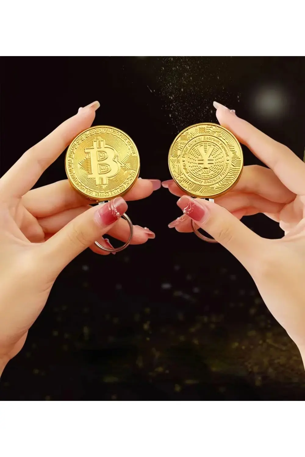 Bitcoin Anahtarlık Gazlı Metal Çakmak