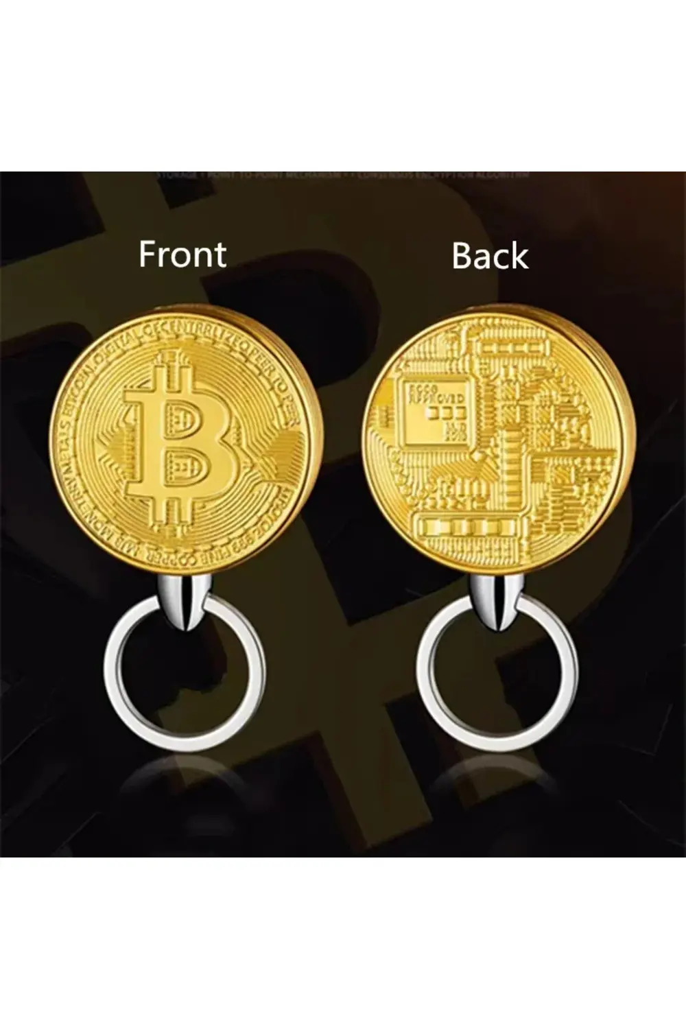 Bitcoin Anahtarlık Gazlı Metal Çakmak