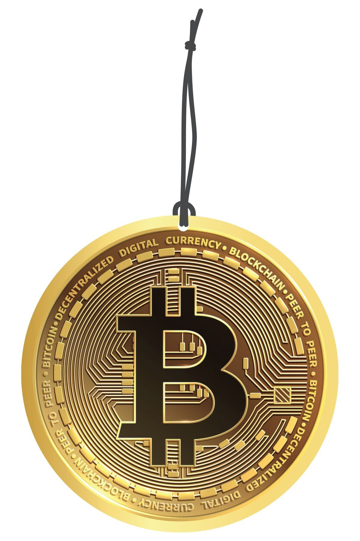 Bitcoin Görselli Hediye Konseptli Oto Kokusu ve Oto Aksesuarı