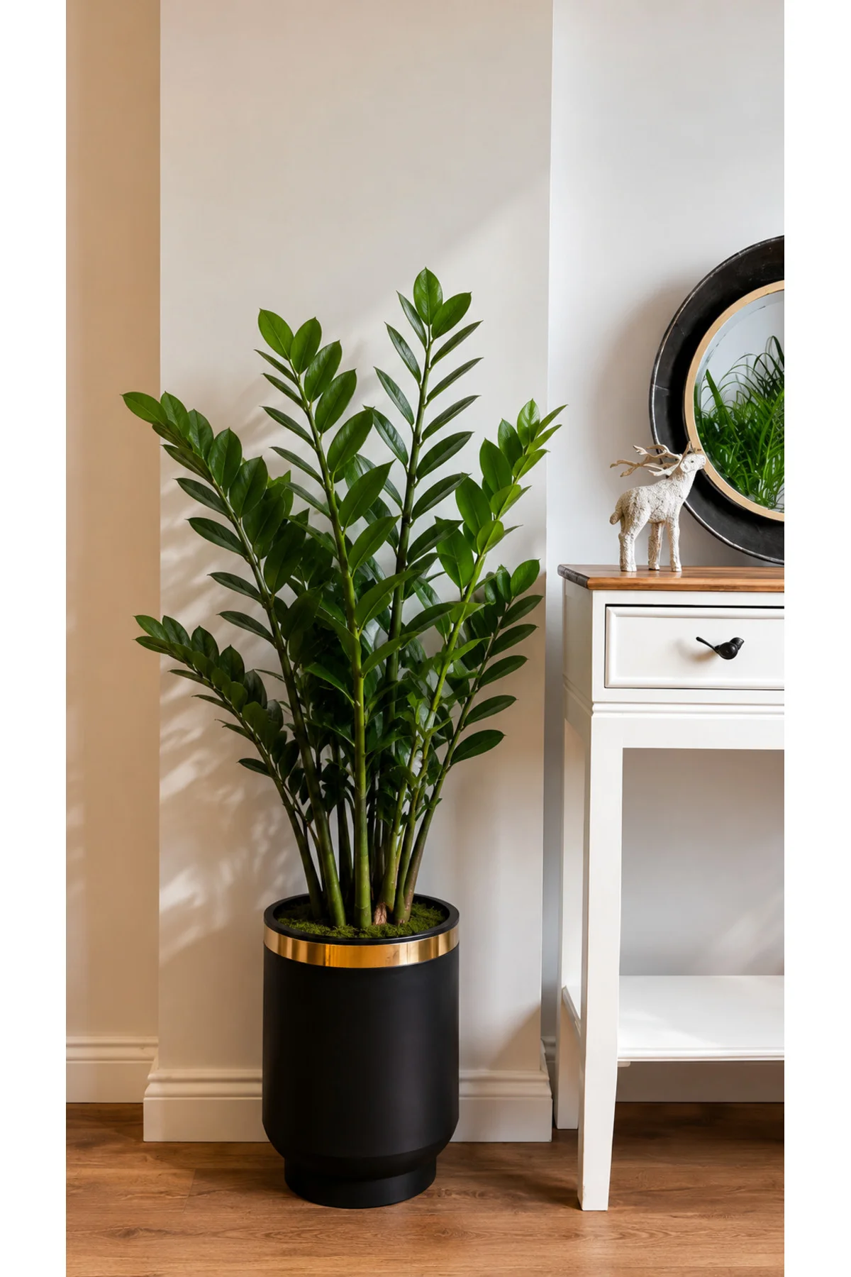 Bitkidunyam Metal Saksı, Mat Siyah ve Altın Detaylı Kenar, Modern Stil, Silindirik, İç Mekan, 23x21 cm No:25 Bitkidunyam Metal Saksı, Mat Siyah ve Altın Detaylı Kenar, Modern Stil, Silindirik, İç Mekan, 23x21 cm No:25