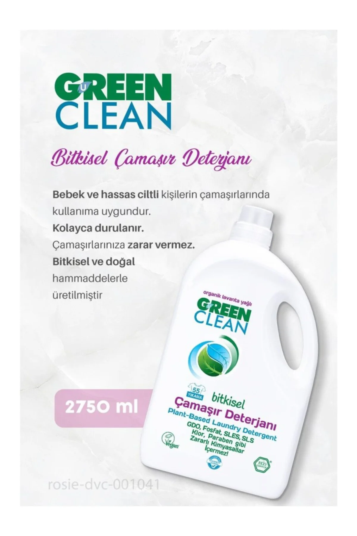 Bitkisel Çamaşır Deterjanı 2750 ml (55 Yıkama)