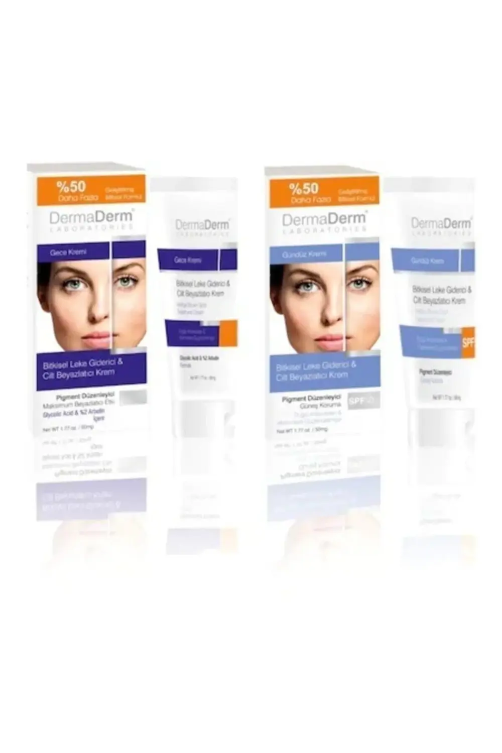 Bitkisel & Cilt Beyazlatıcı Spf50+ Gündüz Kremi 100 Gr Ve Gece Kr