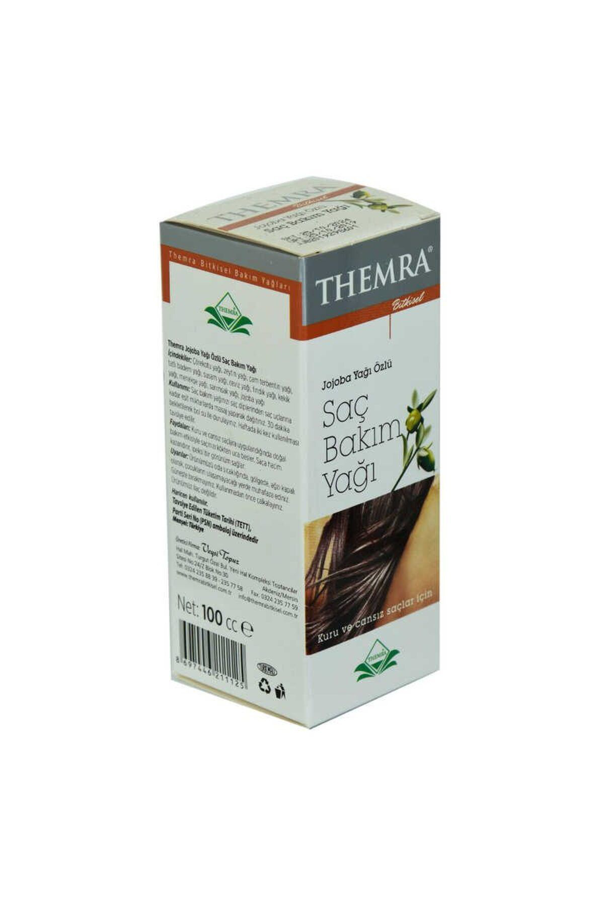 Themra Bitkisel Jojoba Yaği Özlü Kuru Ve Cansiz Saçlara Bakim Yaği 100 C