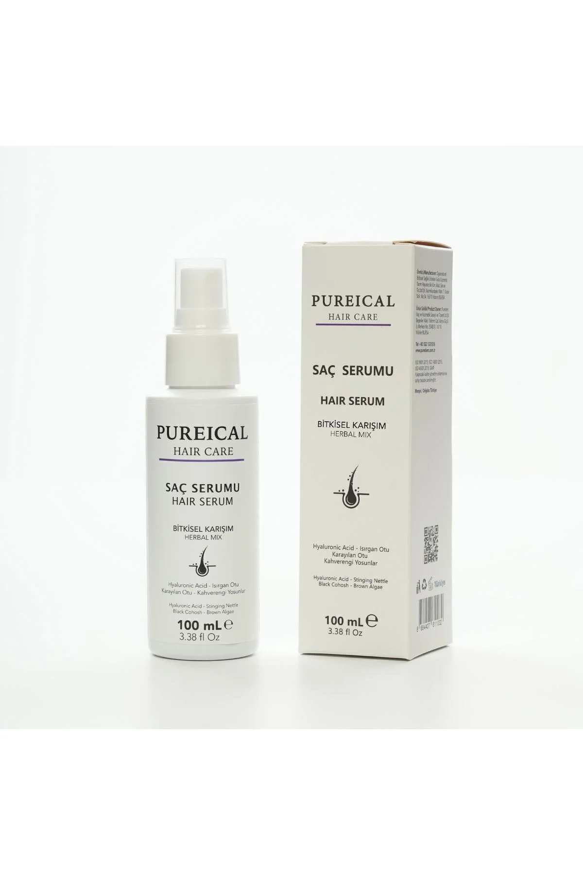 Bitkisel Saç Serumu 100 ml, Saç Kaybını Önleyici ve Güçlendirici 