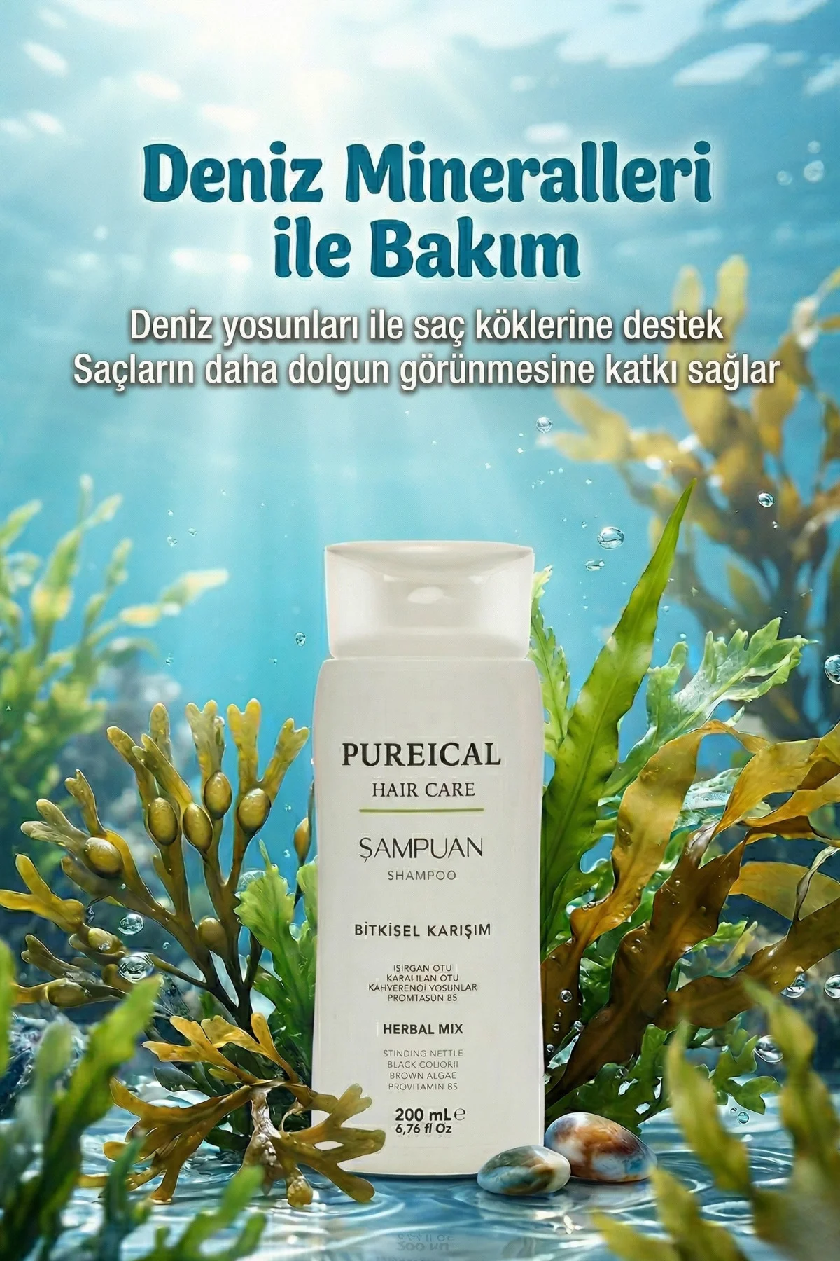 Bitkisel Şampuan 200 ml, Saç Kaybını Önleyici ve güçlendirici Bak