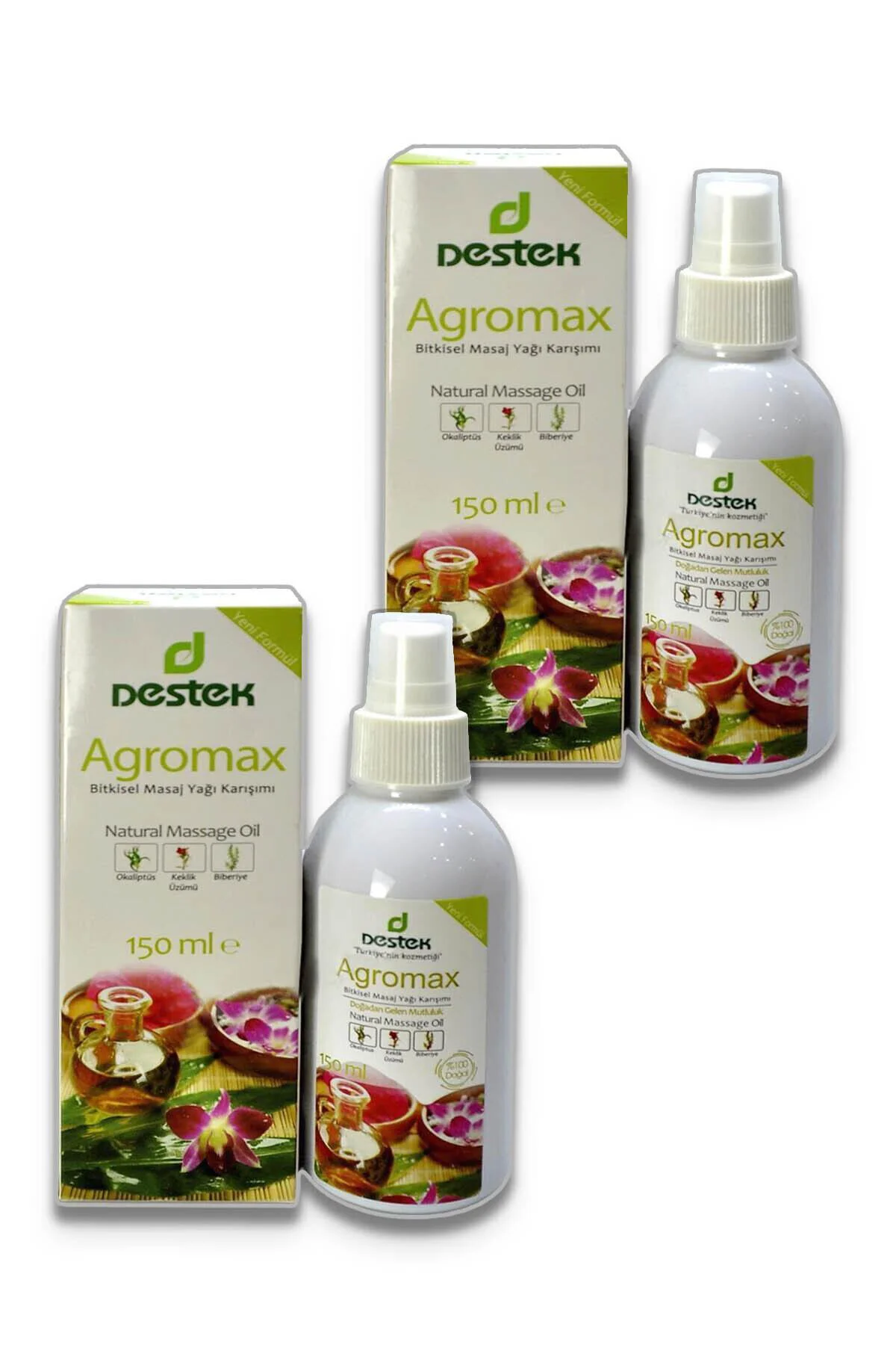 Bitkisel Yağ Karışımı Agromax Masaj Yağı 150 ml 2 Adet