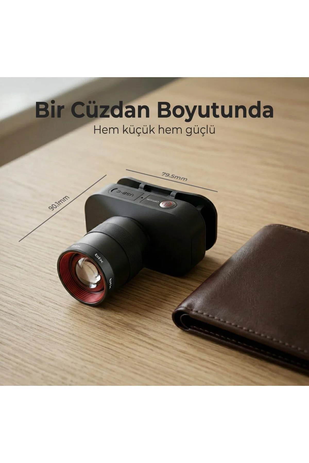 Bix BXT1FL Şarj Edilebilir 10W Kafa Feneri – 750 Lümen, 2500 mAh,