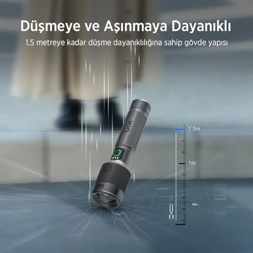 Bix Flashlight Bx5141fl 30w Led, Max. 1450 Lümen Parlaklık Ve 690 Metreye Kadar Menzilli 2200mah Şarj Edilebilir Led Çok Renkli Bix Flashlight Bx5141fl 30w Led, Max. 1450 Lümen Parlaklık Ve 690 Metreye Kadar Menzilli 2200mah Şarj Edilebilir Led Çok Renkli - Görsel 5
