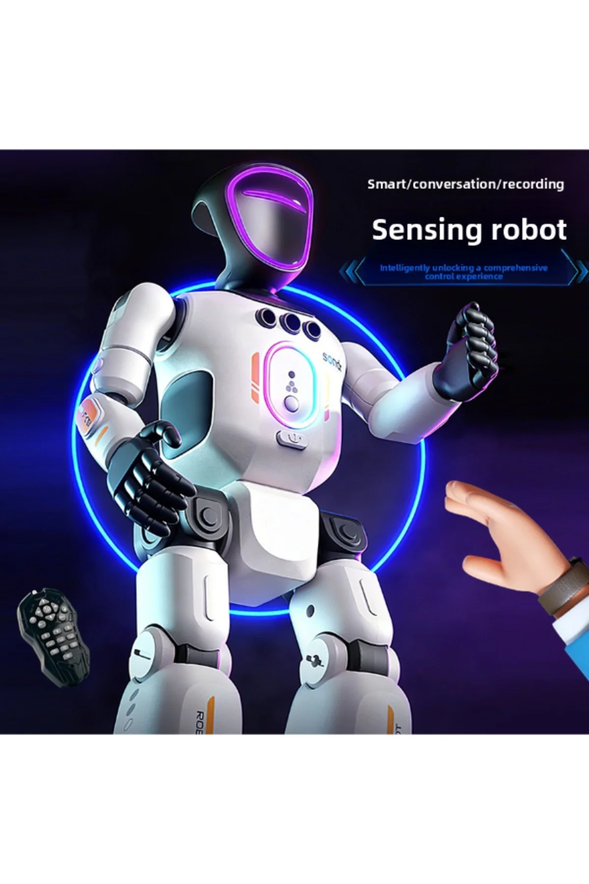 Biyonik Akıllı Uzaktan Kumandalı Robot Rusça İngilizce Çince Akıllı Hareket Algılama RC Programlama Kayıt Yapabilen Dans Eden Robot Oyuncak