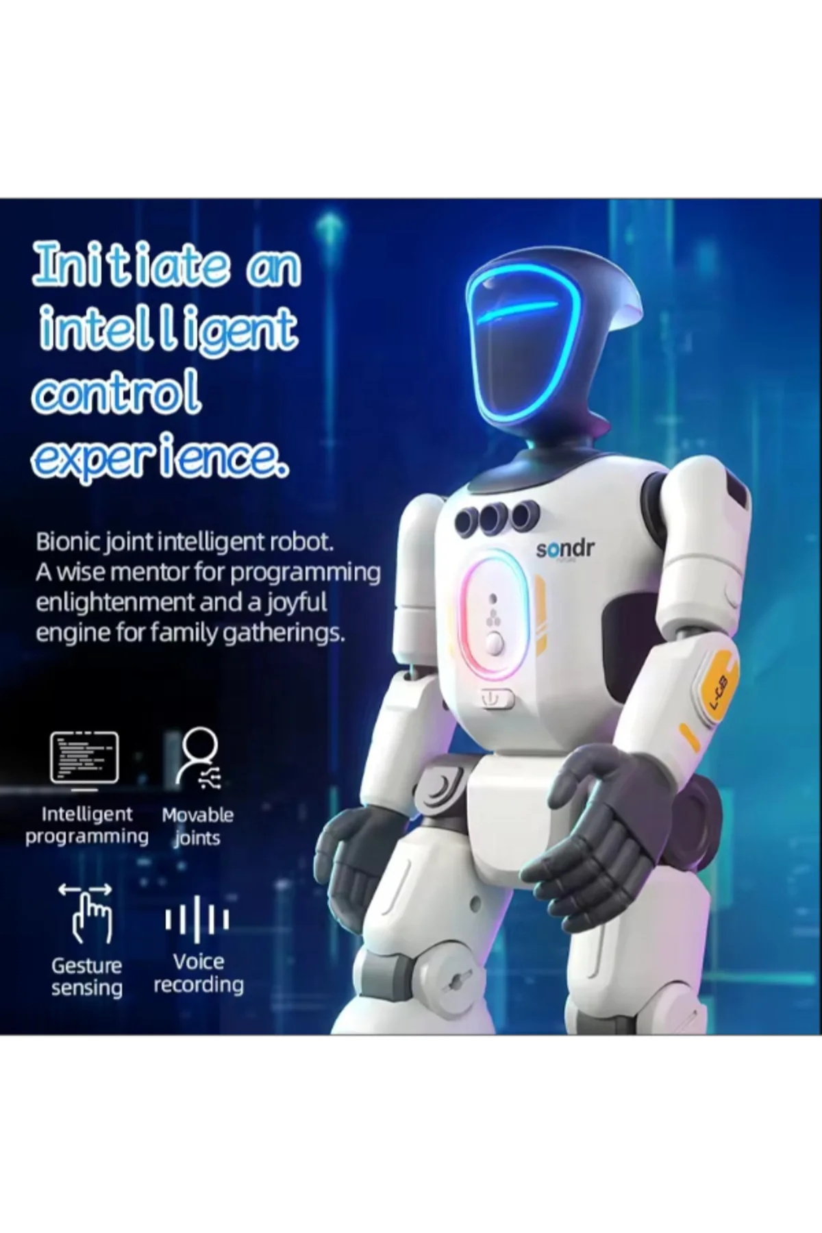 Biyonik Akıllı Uzaktan Kumandalı Robot Rusça İngilizce Çince Akıllı Hareket Algılama RC Programlama Kayıt Yapabilen Dans Eden Robot Oyuncak