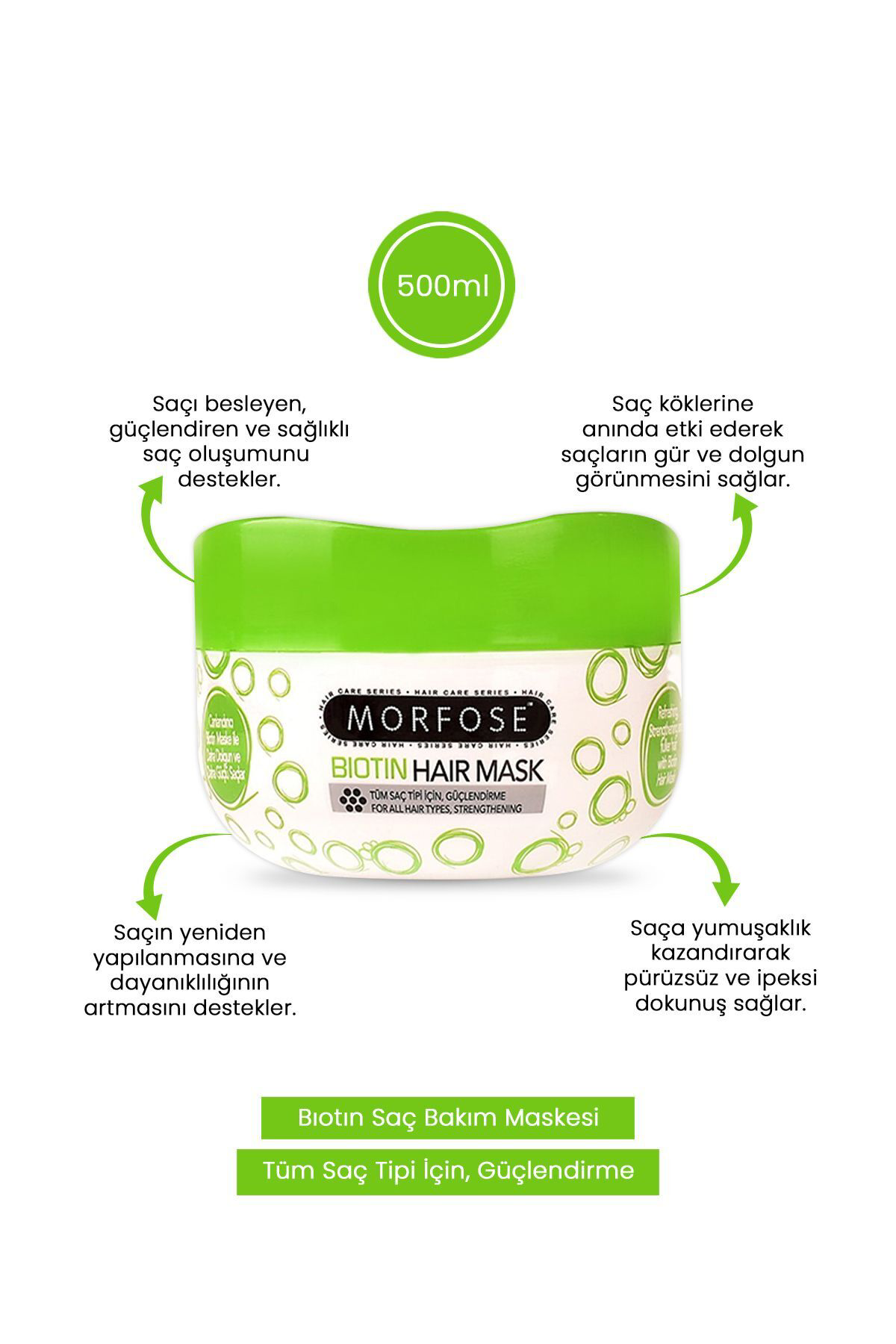 Morfose Biyotin İçerikli Saç Maskesi 500 Ml