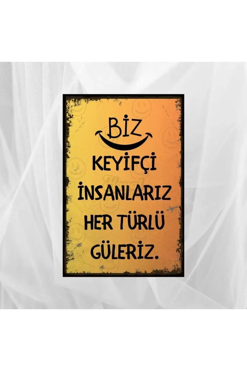 Biz Keyifçi İnsanlarız Retro Ahşap Poster
