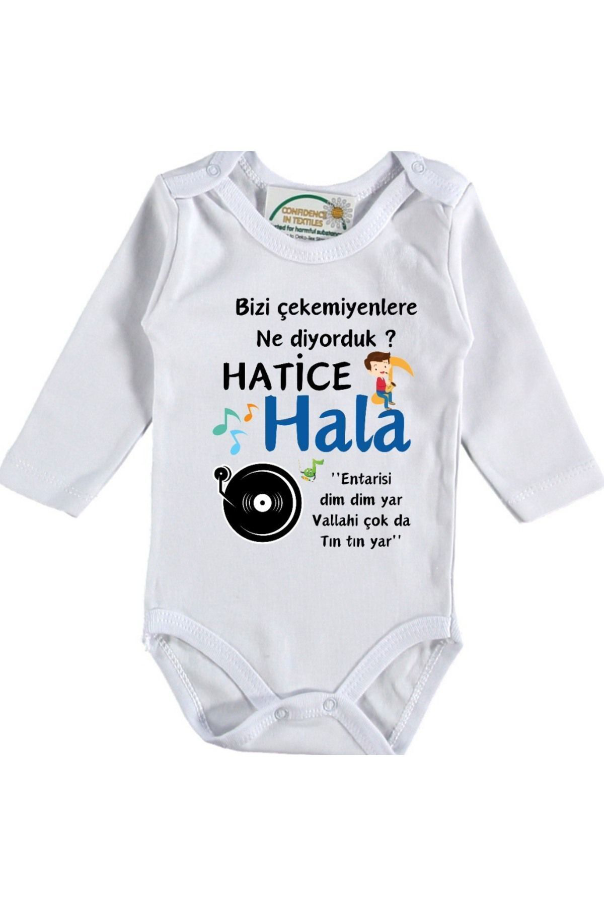 Bizi çekemeyenlere ne Diyorduk Hala Teyze Yazılı Erkek Bebek Zıbı