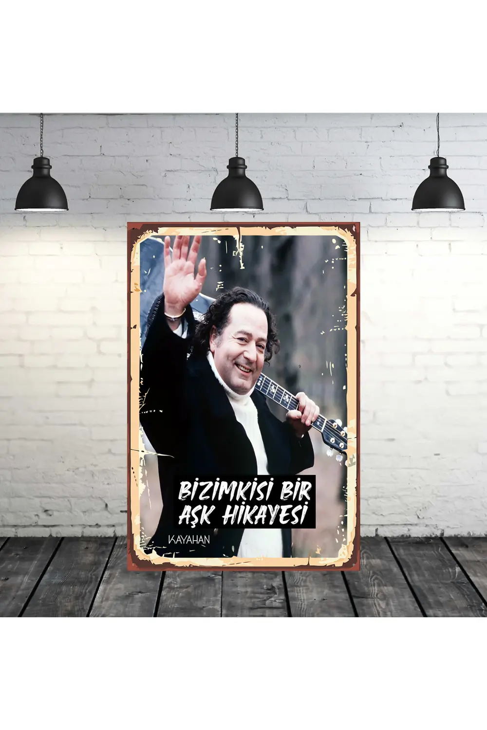 Bizimkisi Bir Aşk Hikayesi Kayahan Tasarımlı 20x30 Cm Retro Ahşap Bizimkisi Bir Aşk Hikayesi Kayahan Tasarımlı 20x30 Cm Retro Ahşap