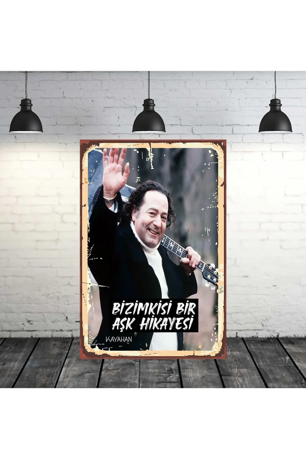 Bizimkisi Bir Aşk Hikayesi Kayahan Tasarımlı 20x30 Cm Retro Ahşap