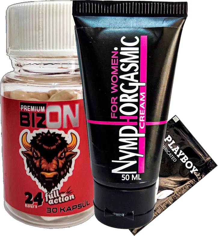 Bizon Full Action 30 Kapsül + Kadın Kremi + Lubricated – Enerji ve Canlılık Seti